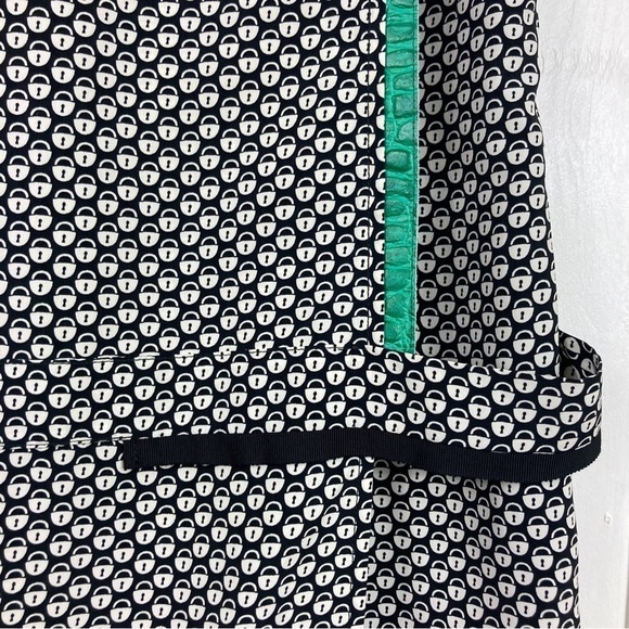 SACHIN + BABI Lock Print Leather Trim Shift Dress - Picture 5 of 7